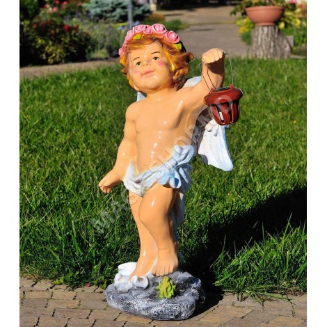 Садово-парковая фигура Cera Купидон с фонарём